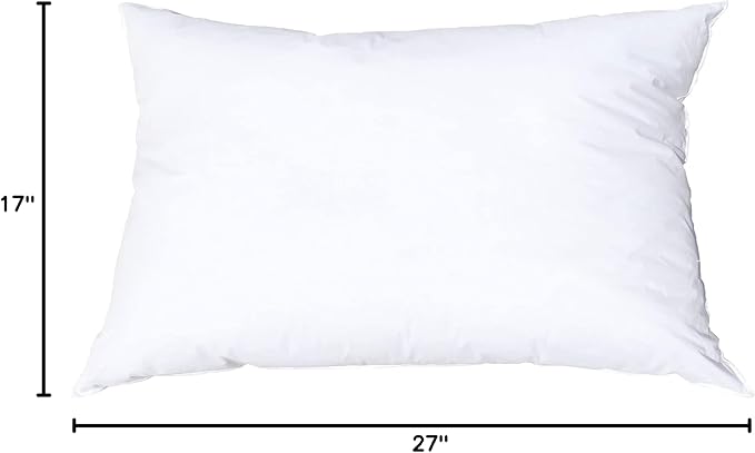 Pillowflex Synthetic Down Pillow Insert - 17x27 Down Alternative Pillow, Ultra Soft, Large Rectangle, Lumbar, Kilim, Back, Sleeping Pillow - 1 Decorative Pillow Form