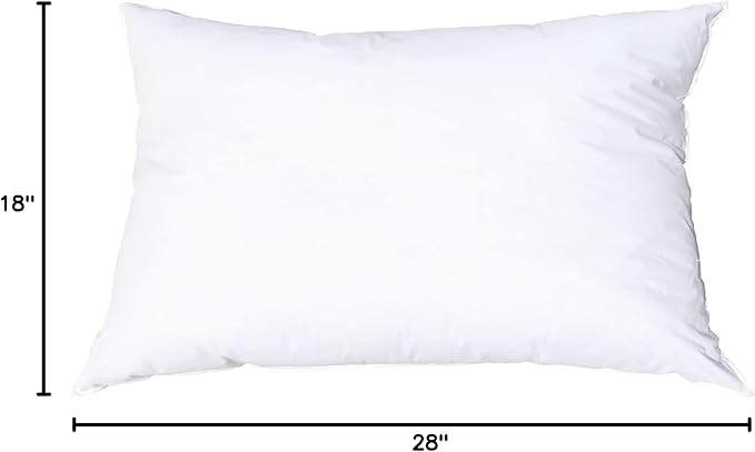 Pillowflex Synthetic Down Pillow Insert - 18x28 Down Alternative Pillow, Ultra Soft, Large Rectangle, Lumbar, Back, Sofa, Sleeping Pillow - 1 Decorative Pillow Form