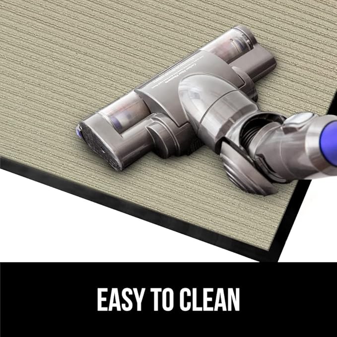GORILLA GRIP Waterproof Traffic Guard Door Mat, 60x36, Heavy Duty Entryway Mats, Strong Rubber Back Commercial Utility Rugs for Office Hallway, Garage Floor and Home, Low Profile Carpet Runner, Beige
