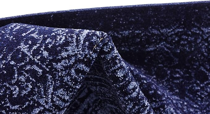 Unique Loom Del Mar Collection Area Rug - Jennifer (6' 1" Square, Blue/ Navy Blue)