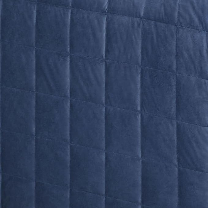 Touch of Class Camden Luxury Bedding | Warm Indigo Color | Classic Fitted Bedspread | Faux Suede Box Quilted Design | Designed 2 Piece Set Includes Twin Bedspread and 1 Standard Sham