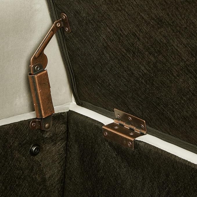 24KF Velvet Modern Upholstered Tufted Button Storage Bench with Arms for Bedroom,Entryway Living Room Soft Padded Seat-Cream