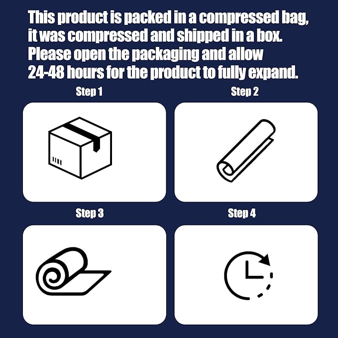 MABOZOO Fall Mats for Elderly, 70"*24"*2" Waterproof Bi-Fold Floor Mat Beveled Bedside Floor Mat Reduce Risk for Elderly & Hospital Patients (Blue