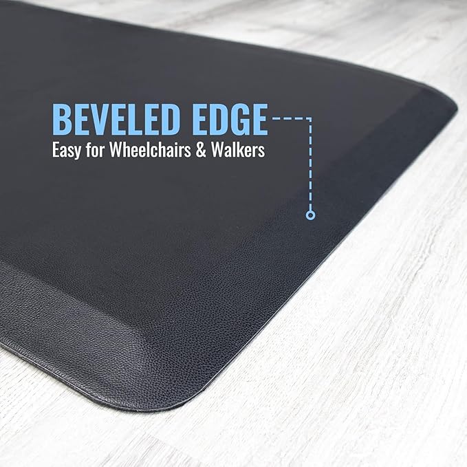 Fall Protection Mat for Elderly - Cushion Safety Mat Reduces Impact - Anti-Slip Fall Mats for Elderly - Bedside Floor Mats-24''x70''x3/4''-Grey