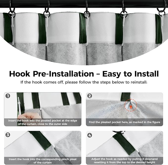 Pinch Pleated 100% Blackout Curtains for Bedroom, Olive Green Velvet Curtains for Living Room, Black Out Curtain 102 inch long Room Darkening, Blackout Pinch Pleat Drapes with Hooks 2 Panels