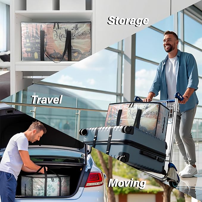 Heavy Duty 93L (24.5 Gallon) Stackable Storage Bins with Fully Openable Lids, Moving Bags Heavy Duty, Clear Plastic Totes for Moving Storage, Home Organization, Closet, Dorm Room 10 pack