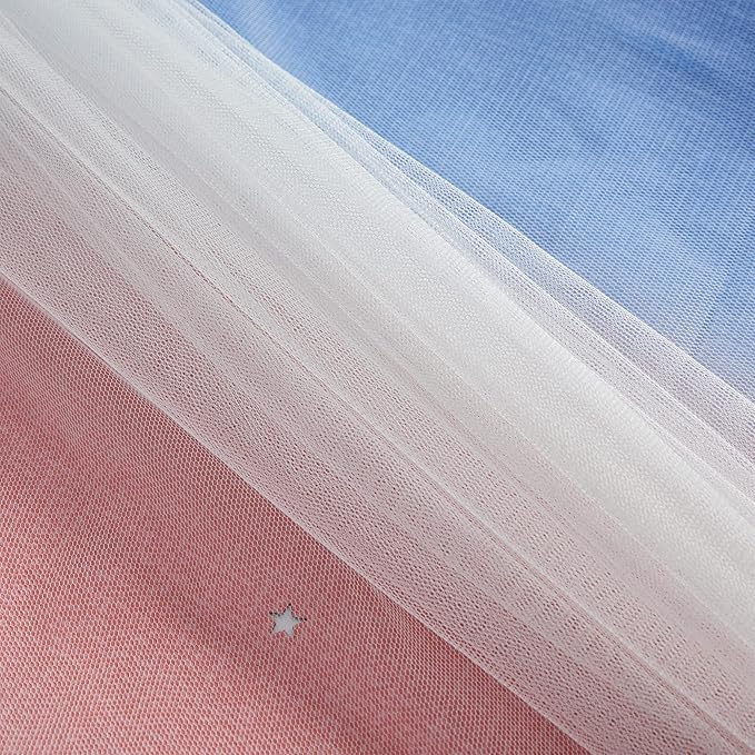XiDi Curtains for Bedroom Decor, Rainbow PinkGreyBlue-34-90