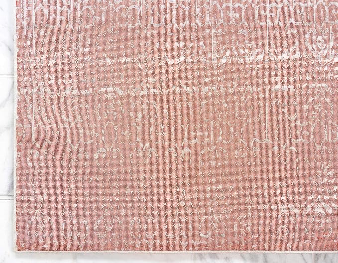 Unique Loom Del Mar Collection Area Rug - Jennifer (10' 6" x 16' 5" Rectangle, Red/ Beige)