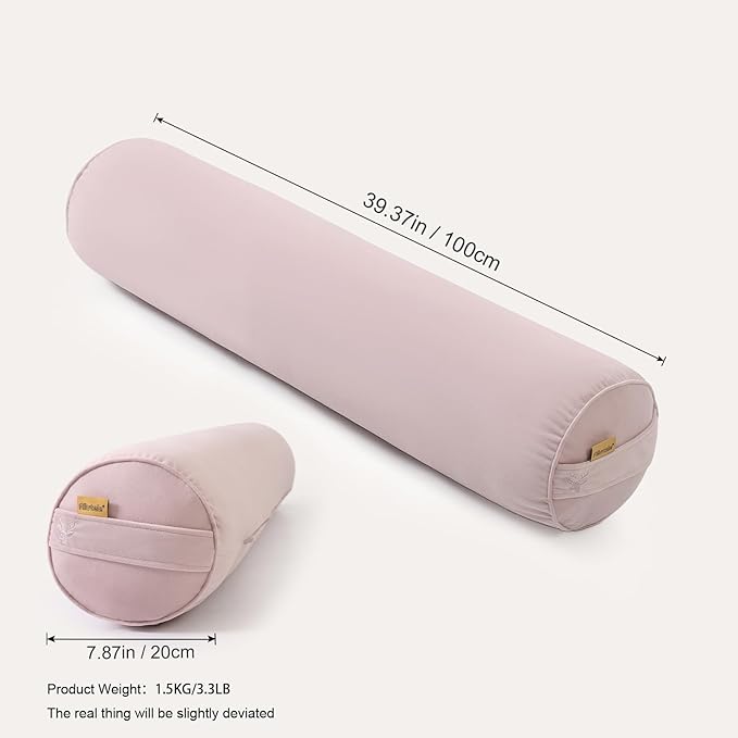 Body Pillow for Adults – Long Bolster Pillow for Bed, Round Cuddle Pillow, Full Support for Side Sleepers,39.37x 7.87 Inches,Purple