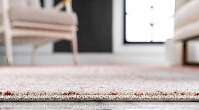 Unique Loom Del Mar Collection Area Rug - Jennifer (10' x 13' 1" Rectangle, Red/ Beige)