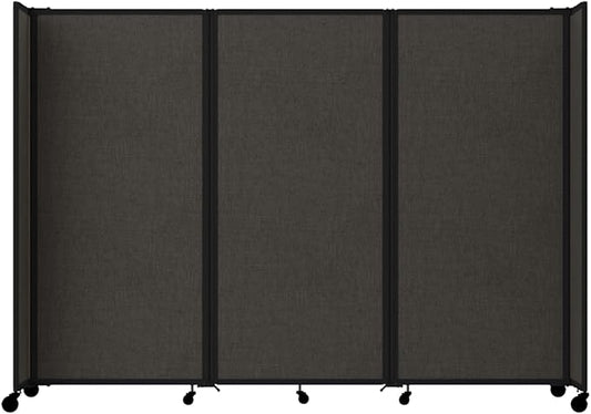 Versare Room Divider 360 Portable Wall Partition | Folding Panels | Large Freestanding Divider | Locking Wheels | Temporary Room Separator