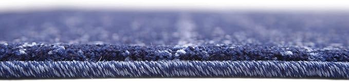 Unique Loom Del Mar Collection Area Rug - Jennifer (6' 1" Square, Blue/ Navy Blue)