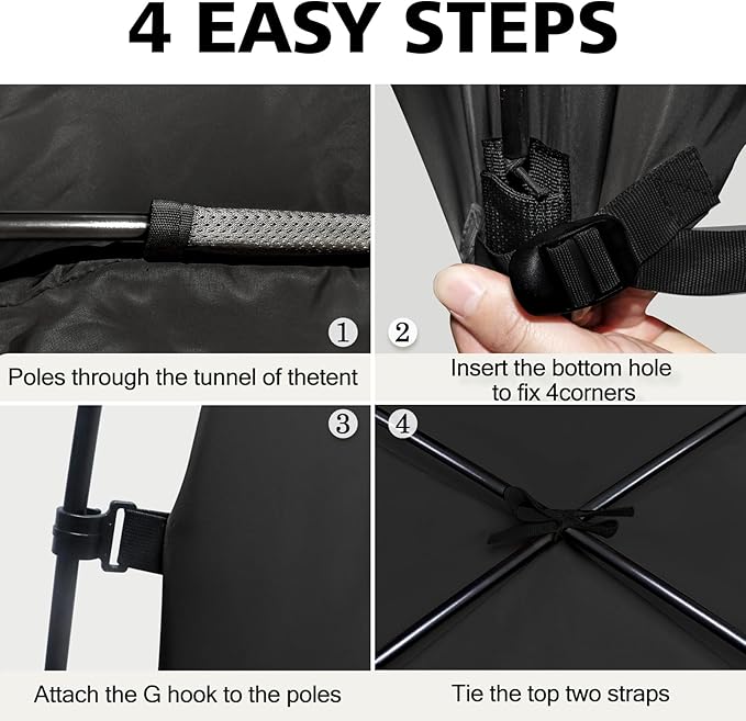 Bed Tent Bed Canopy Breathable 100% for Adult and Kids- Original Design Light Reduction 93% Sleeping Dream Tents Indoor Portable Big Space with String Light 3 Doors Twin Full Queen King Size