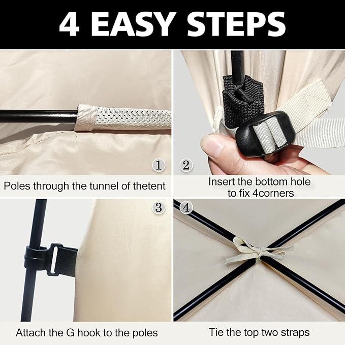 Bed Tent Bed Canopy Breathable 100% for Adult and Kids- Original Design Light Reduction 93% Sleeping Dream Tents Indoor Portable Big Space with String Light 3 Doors Twin Full Queen King Size