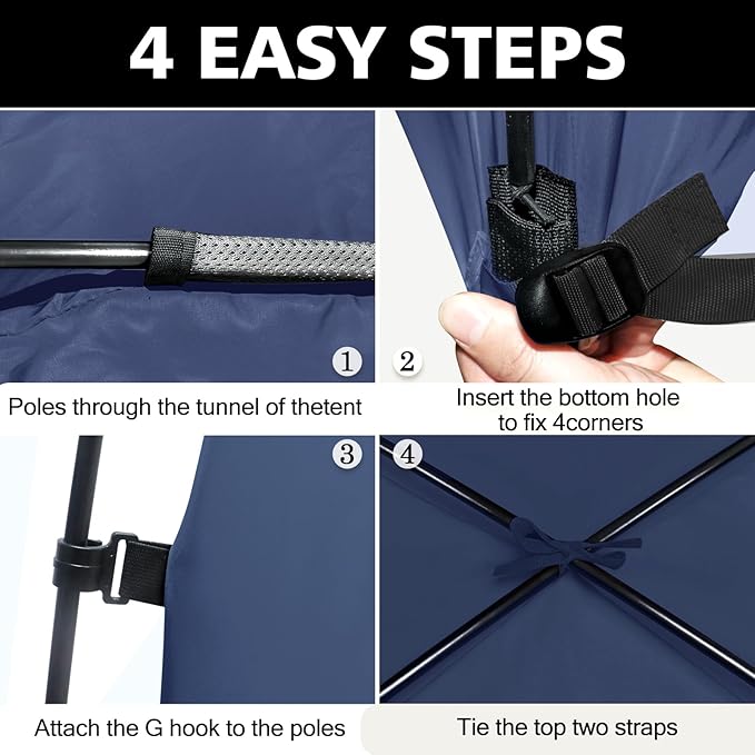 Bed Tent Bed Canopy Breathable 100% for Adult and Kids- Original Design Light Reduction 93% Sleeping Dream Tents Indoor Portable Big Space with String Light 3 Doors Twin Full Queen King Size