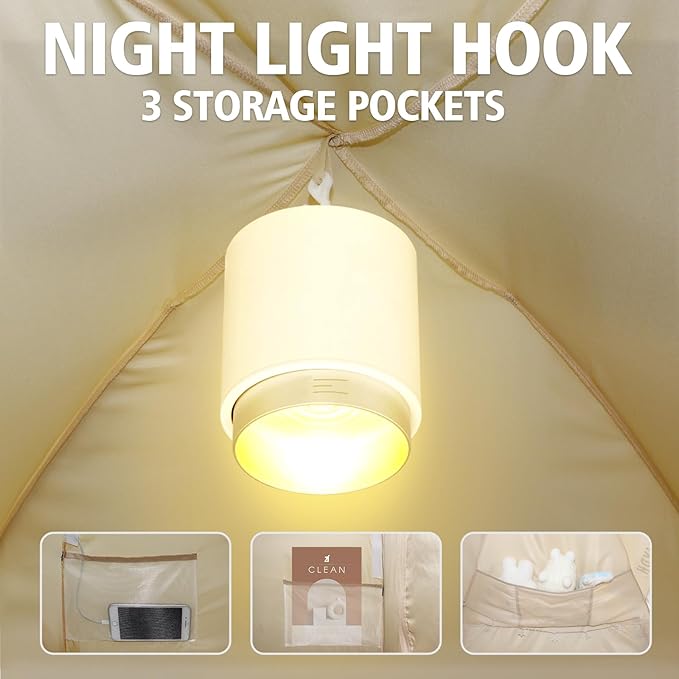 Bed Tent Bed Canopy Breathable 100% for Adult and Kids- Original Design Light Reduction 93% Sleeping Dream Tents Indoor Portable Big Space with String Light 3 Doors Twin Full Queen King Size