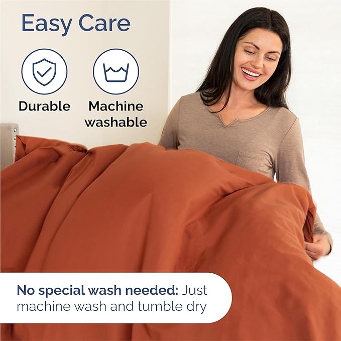 Split King Size 5 Piece Sheet Set - Comfy Breathable & Cooling Bed Sheets Set - Hotel Luxury Bedding for Women, Men, Kids, Teens, Boys & Girls - Deep Pockets and Wrinkle Free - Oeko-Tex - Terracotta