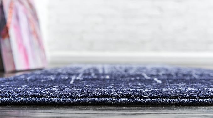 Unique Loom Del Mar Collection Area Rug - Jennifer (2' x 6' 1" Runner, Blue/ Navy Blue)