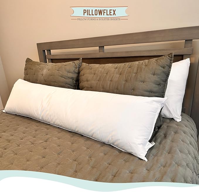 Pillowflex Synthetic Down Pillow Insert - 16x38 Down Alternative Pillow, Ultra Soft, Large Rectangle Body Sleeping Pillow, Kilim, Long, Back - 1 Decorative Pillow Form