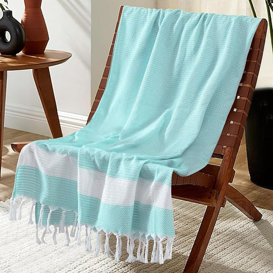 Lightweight Woven Throw Blanket Cotton Large Soft First Apartment Essentials Aesthetic Decor New Home Must Haves Girl Dorm Decoration Guest Room Accessories Bathroom Things Stuff House Decore Gifts