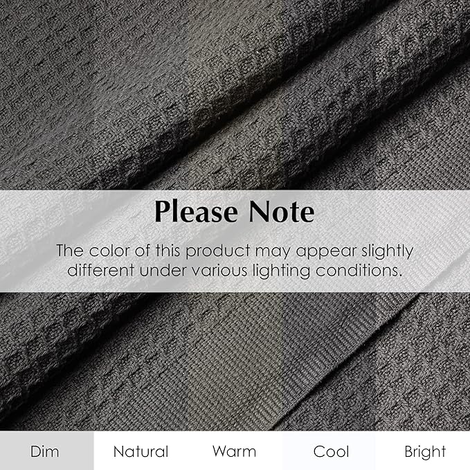 Salt Earth 100% Cotton Throw Blanket, Twin, 68"x92" Waffle Throws for Home, Bedrooms, Outdoor and Cozy Couch, Modern Bed Room Decor Blankets, Lightweight,All Season Western Blanket (Charcoal Grey)