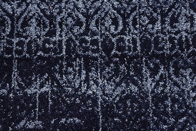 Unique Loom Del Mar Collection Area Rug - Jennifer (2' x 6' 1" Runner, Blue/ Navy Blue)