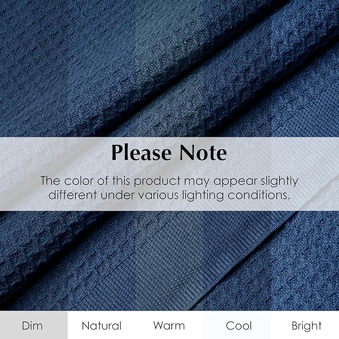 Salt Earth 100% Cotton Throw Blanket, Queen, 90"X92" Waffle Throws for Home, Bedrooms, Outdoor and Office Couch, Modern & Cozy Room Decor Blankets, Lightweight, All Season Western Blanket (Navy)