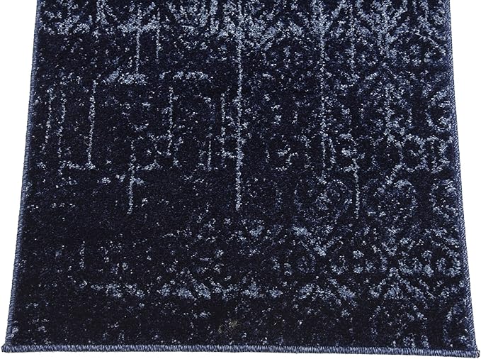 Unique Loom Del Mar Collection Area Rug - Jennifer (2' x 6' 1" Runner, Blue/ Navy Blue)